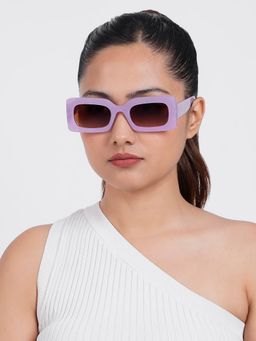 Joker and Witch - Joker & Witch Pretza Purple Rectangle Sunglasses (50)