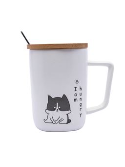 Voncasa - Mug with Lid & Spoon (Bp663)