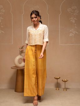 Juniper - Mustard Viscose Embroidered Co-Ord Set