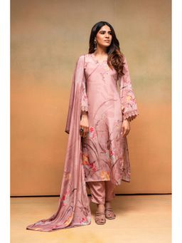 Juniper - Peach Other Embellished Kurta with Pant and Dupatta