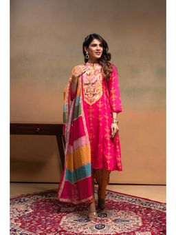 Juniper - Pink Other Embroidered Kurta with Pant and Dupatta
