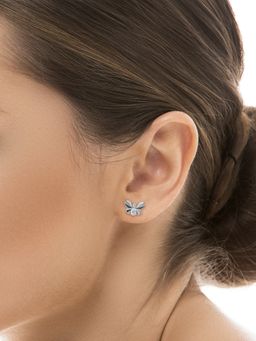 Silberry - 925 Sterling Silver Social Butterfly Earrings for Women