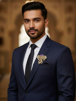 Treemoda - Purple Brass Stones Unisex Brooche