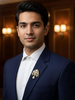 Treemoda - Pink Brass Stones Unisex Brooche