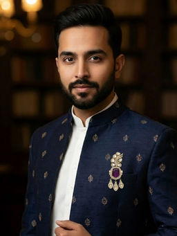 Treemoda - Purple Brass Stones Unisex Brooche