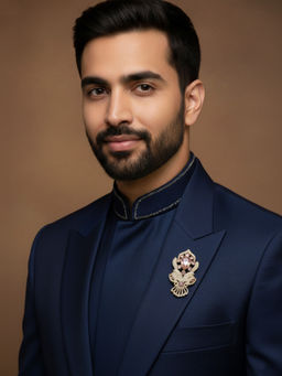 Treemoda - Pink Brass Stones Unisex Brooche