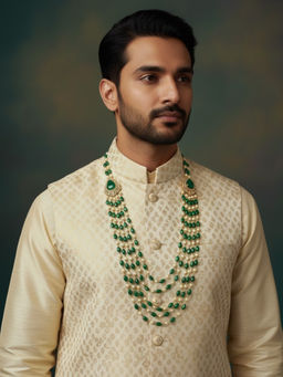 Treemoda - Green Brass Stones Necklace