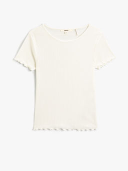 Koton - Round Neck Off White T-shirt