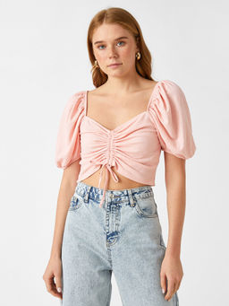 Koton - Pink Top With Square Neck
