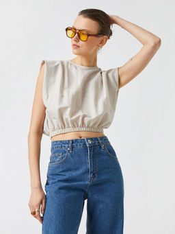 Koton - Round Neck Light Brown T-shirt
