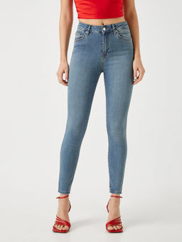 Koton - Mid Waist Open Indigo Jeans
