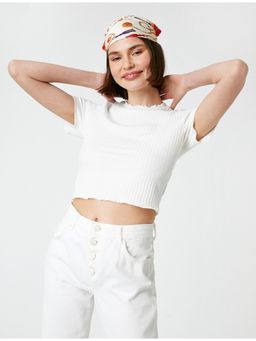 Koton - Round Neck Off White T-shirt