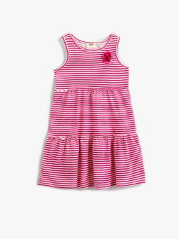 Koton - Girls Pink Stripes Dress