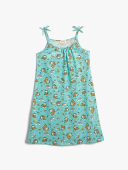 Koton - Girls Green Printed Dress