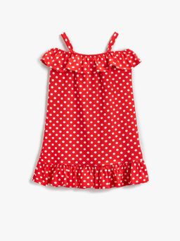 Koton - Girls Red Printed Dress