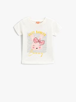 Koton - Girls Ecru T-shirt
