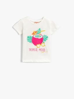 Koton - Girls Ecru T-shirt