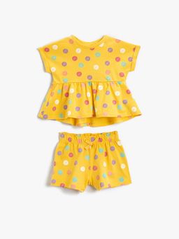Koton - Girls Yellow Printed (Set of 2)