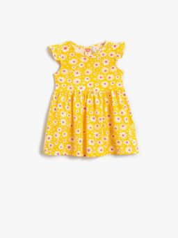 Koton - Girls Yellow Printed Dress