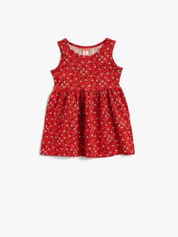 Koton - Girls Red Printed Dress