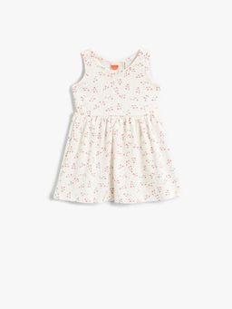 Koton - Girls Ecru-printed Dress