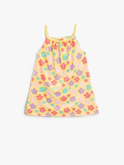 Koton - Girls Yellow Printed Dress
