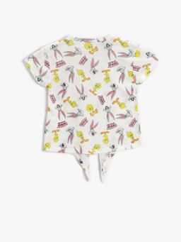 Koton - Girls Ecru-printed T-shirt