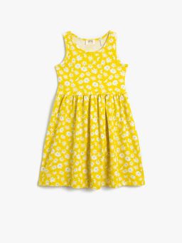 Koton - Girls Yellow Printed Dress