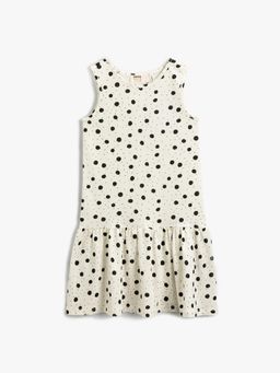 Koton - Girls White-printed Dress
