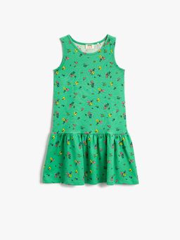 Koton - Girls Green Patterned Dress