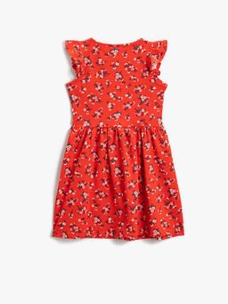 Koton - Girls Red Printed Dress