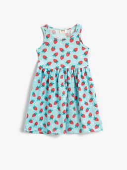 Koton - Girls Mint Printed Dress
