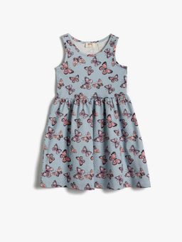 Koton - Girls Blue-printed Dress