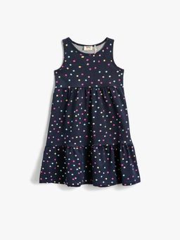 Koton - Girls Lacivert Printed Dress