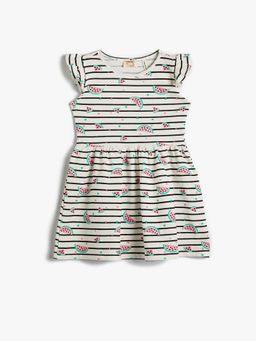 Koton - Girls White Stripes Dress