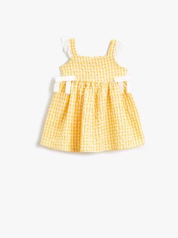 Koton - Girls Yellow Plaid Dress