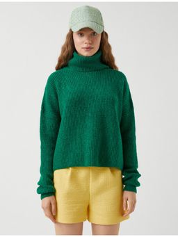 Koton - Womens Green Feather Comfortable Sweaters