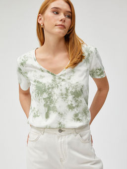 Koton - Women Green Tie & Dye Comfortable T-shirt