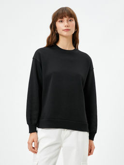 Koton - Black Casual Everyday Sweatshirt For Women