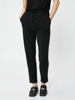 Koton - Tie Waist Trousers Ribbed Ankle Leg