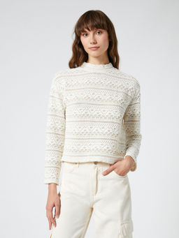 Koton - Long Sleeve Crew Neck Sweater