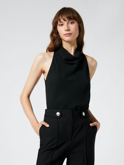 Koton - Drape Collar Blouse Sleeveless Flowy