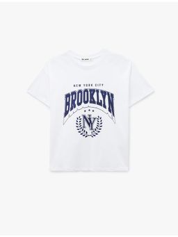 Koton - Womens White Oversized T-Shirt