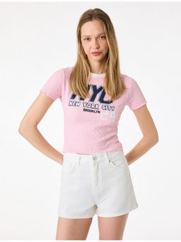 Koton - Womens Pink Printed Top