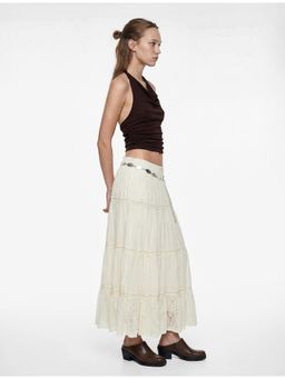Koton - Womens White Maxi Skirt