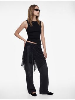 Koton - Womens Black Boat Neck Top