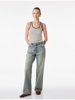 Koton - Womens Blue Straight Jeans