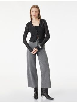 Koton - Womens Grey Culotte Jeans