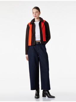 Koton - Womens Navy Blue Wide Leg Jeans