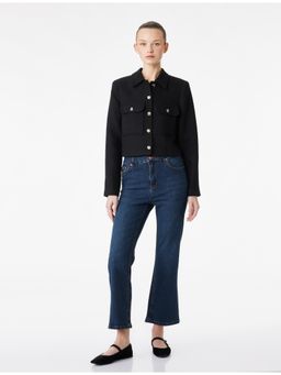 Koton - Womens Navy Blue Flare Jeans